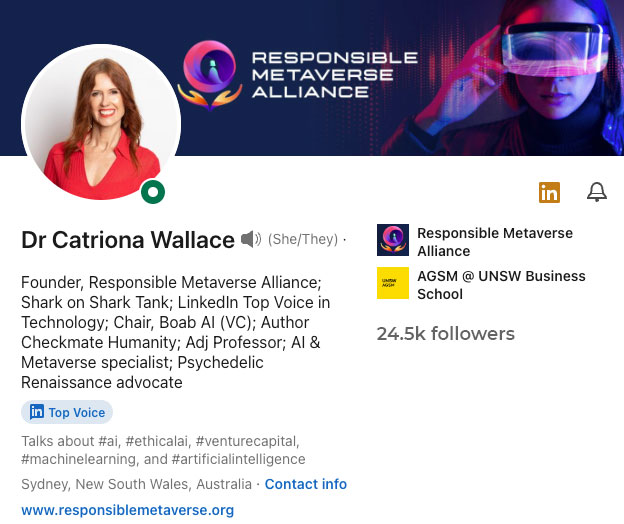 LinkedIn Top Voice for AI & Metaverse